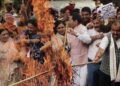 BJP Holds Protest Against Congress in Jammu, Burns Rahul Gandhi’s Effigy; Demands Resignation