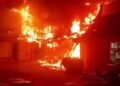 Massive Fire Ravages 35 Shops Near Jammu Railway Station — Crores Lost, Traders Face Devastating Setback!