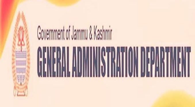 J&K Government Recalls Eight Newly Promoted JKAS Officers to General Administration Department