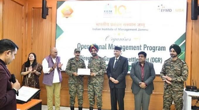 45 ARMED FORCES PERSONNEL COMPLETE OPERATIONAL MANAGEMENT PROGRAMME AT IIM JAMMU
