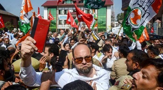 INDIA Bloc Parties Hold Protest Marches Across Kashmir Valley, Demand CEC Gyanesh Kumar’s Resignation