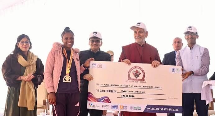 KASHMIR’S NEXT BIG SPORTING DREAM: LG MANOJ SINHA SAYS J&K CAN PRODUCE NATIONAL AND INTERNATIONAL MARATHON CHAMPIONS!
